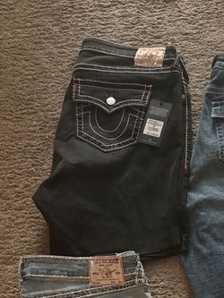 True Religion Black Denim Shorts