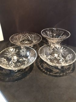 Large cut crystal dishes