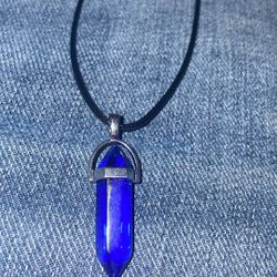 Dark Blue Crystal Necklace 