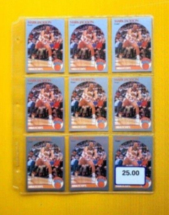 π 9 Card Lot - 90' Hoops Mark Jackson Cards