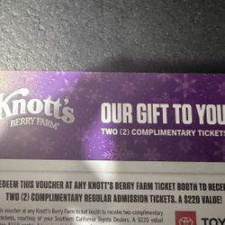 Knotts Tickets (2 Tickets)