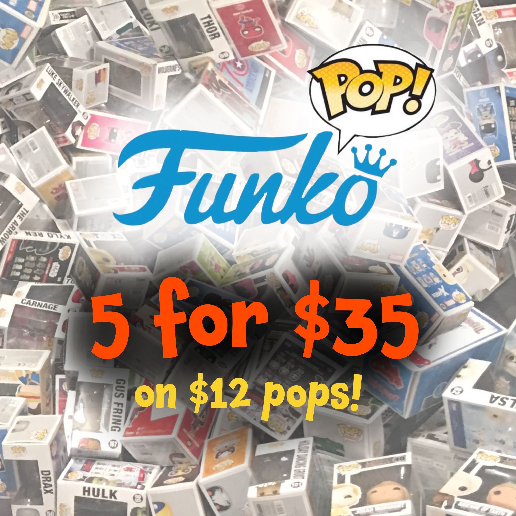 Clearance Pop Sale! 5 Pops for $35 Pick your own!