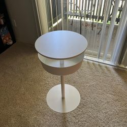 White modern side table