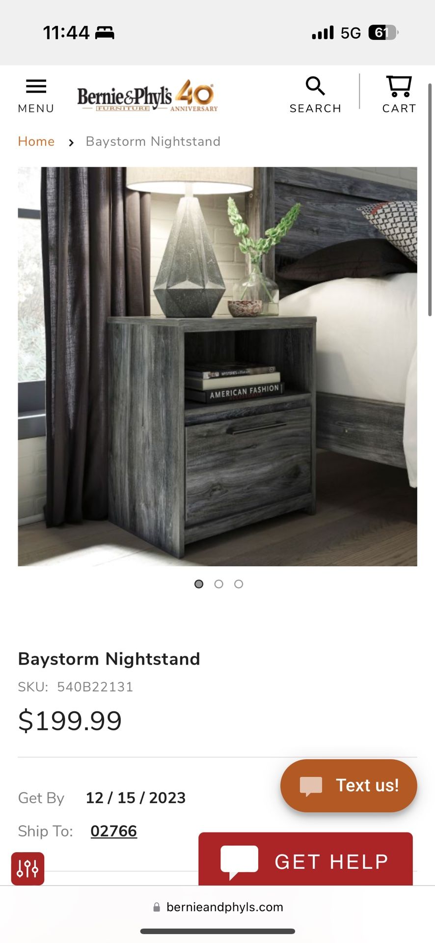 Gray Nightstand