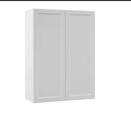 Hampton Bay Designer Series Melvern 30 in. W x 12 in. D x 42 in. H Assembled Shaker Wall Kitchen Cabinet in White