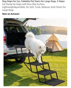 Foldable Dog Steps for Car, 5 Steps