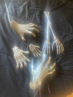 Ceramic And Metal Spooky Hands