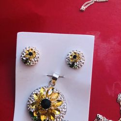 Silver 🌻 Sunflower pendant 