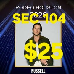 (8) RUSSELL DICKERSON RODEO TKTS SEC 104 ROWS M & N