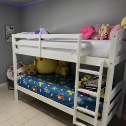 Bunk Bed Twin, Mattress and 3 Dressers 