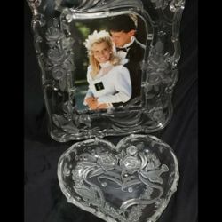 Mikasa Victorian Wedding 6 x 8 Picture Frame & matching candy heart dish Wedding