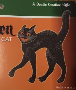 Vintage Halloween Black Cat Die Cut Outs BEISTLE