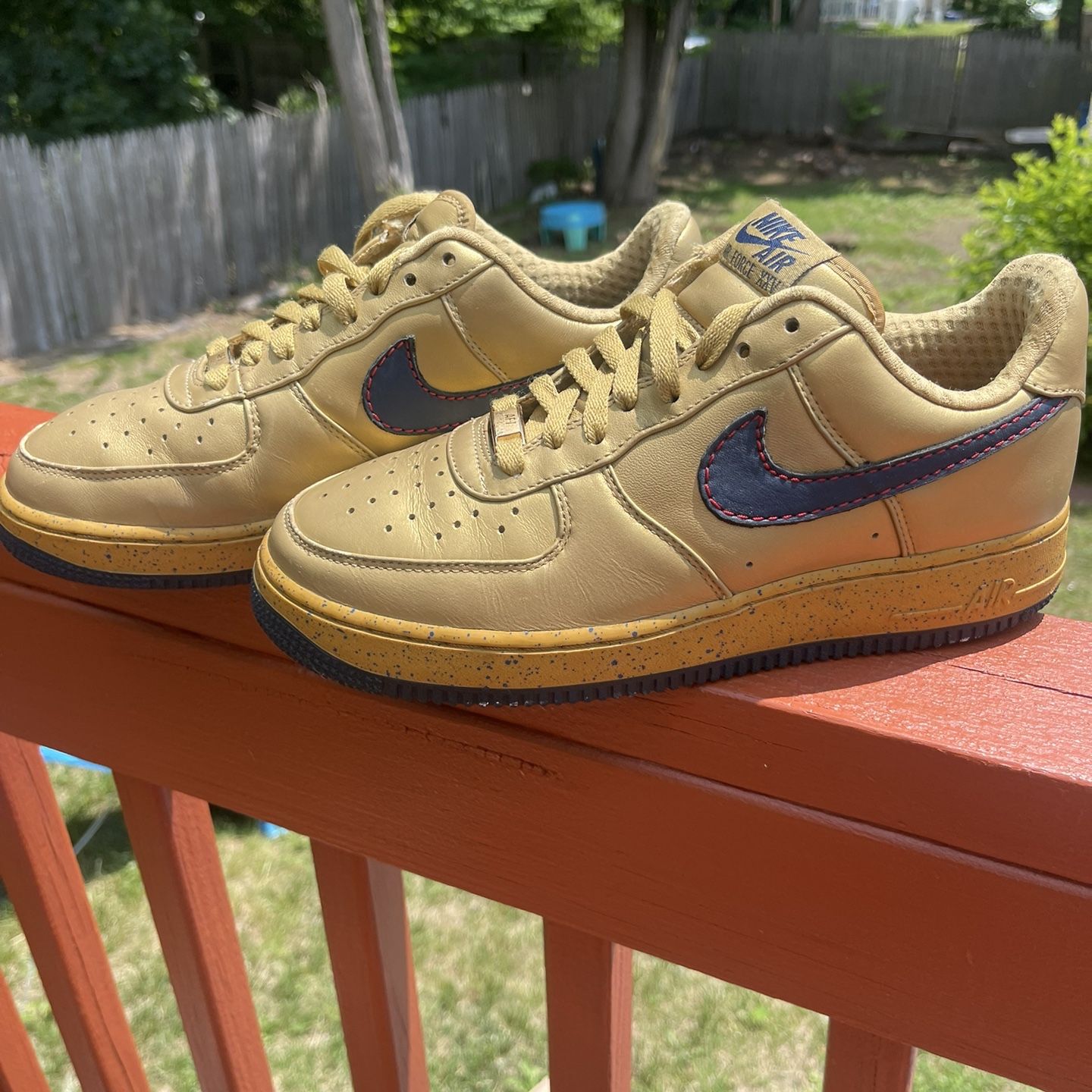 Nike Air Force 1 Low Premium Charles Barkley Pack Gold Rare Size 7.5 317314 741 for Sale in New Haven CT OfferUp