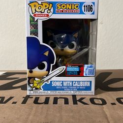 Funko Pop #1106 Sonic With Caliburn Sonic The Hedgehog New York Comic Con 2025 Fall Convention Exclusive Limited Edition