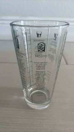 Cocktail Recipe Measuring Glass