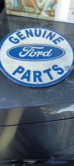 Genuine Ford Parts Vintage Metal Sign
