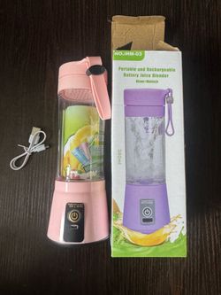 Portable Mini Blender Juicer Smoothies and Juicer USB Charger Pink NEW