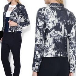 LAUREN VIDAL slim-fit eco leather jacket Small 