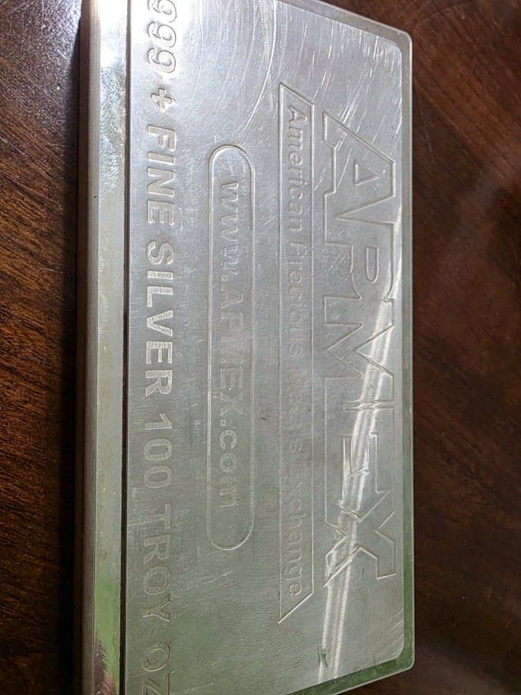 APMEX 100 oz .999 Stackable Silver Bar 