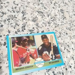 Major League Prospects Michael Jordan/Bo Jackson Baseball card.