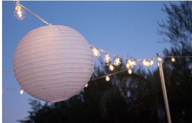 Decorative round paper light. Price per each