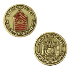 Rare USMC MCRD San Diego Western Recruiting Region Sergeant Major Challenge Coin