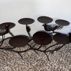 9 Candle Iron Holder Stand (Rust)