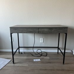 Desk With Charging Port And Desk Chair