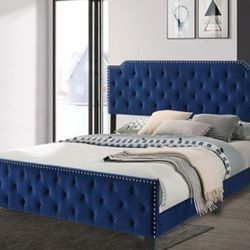 Brand New Navy Cal.King Size Bed Frame 