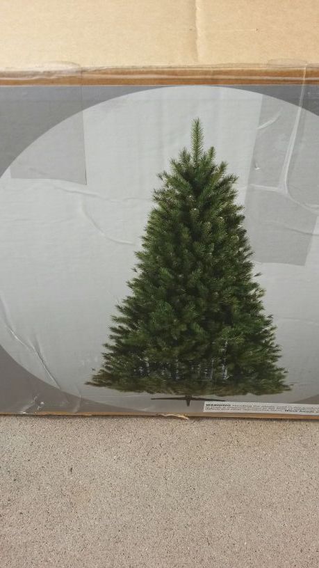 7 ft frosted Roosevelt fir Christmas tree