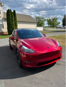 2025 Tesla Model Y Performance Ultra Red Black Interior - PPF - Ceramic Tint 22K miles