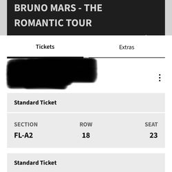 Bruno mars tickets