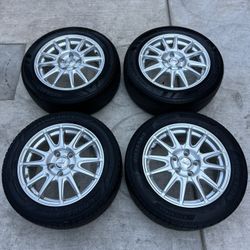 Set of 16in wheels 5x114.3 (5x4.5) Tires 205/55r16 Fit Honda Toyota Acura Mazda Hyundai Kia Acura