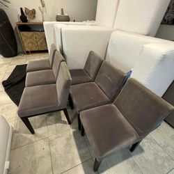 Restoration Hardware Morgan Dining Chairs Set Of X6