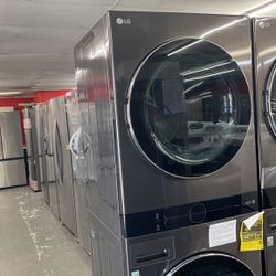 New Scratch And Dent LG Front Load Wash Tower Stackable Washer And Dryer. 1 Year Warranty 