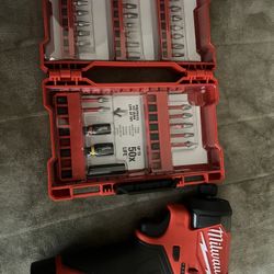 Milwaukee M12 Fuel Brushless Impact Driver With 2.0 Battery And 32 PC Bit Set New