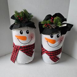 Holiday Snowman Weighted Decor NEW 