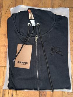 Black Burberry zip up hoodie