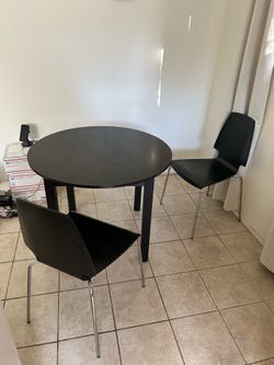 Black Dining Table and Chairs