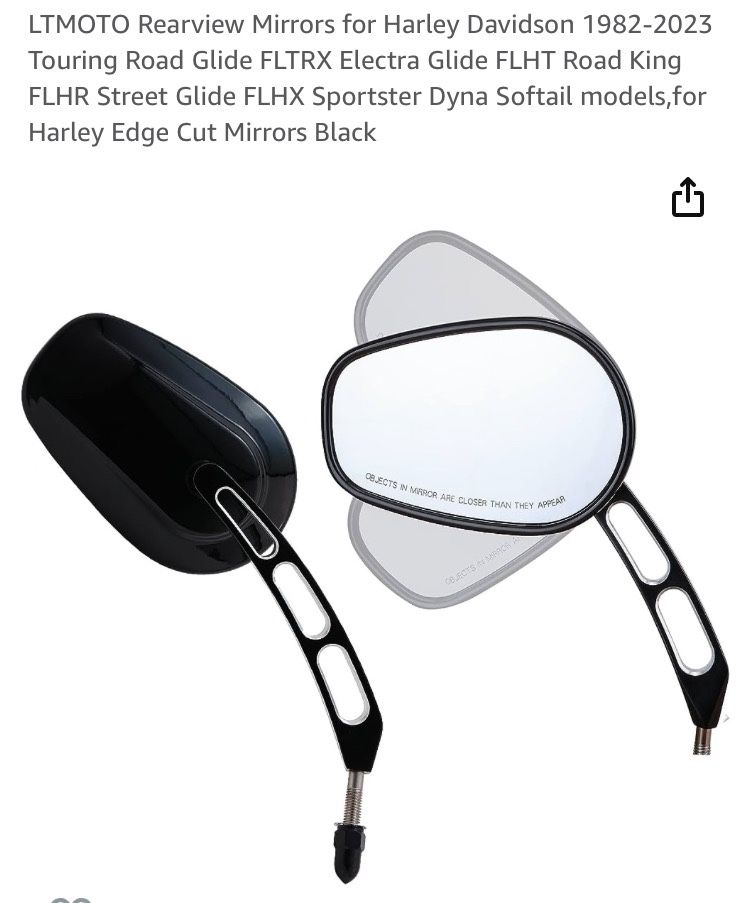 Rear view Mirrors For Harley Motorcycles