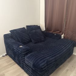 Blue Soft Lounge Couch (YES AVAILABLE)