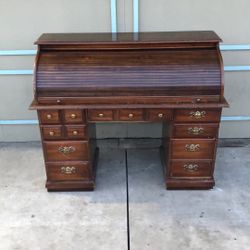 Solid Wood Roll Top Desk