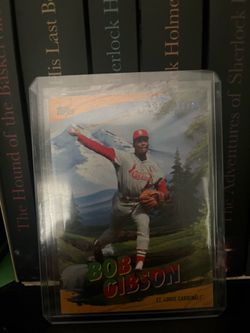 2023 Topps X Bob Ross: The Joy of Baseball Painting the Corners — PC-10 Bob Gibson Indian Yellow Canvas /25 Serial numbered 11/25