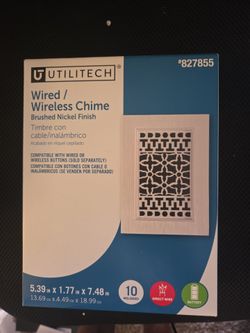 Utilitech Wired/Wireless Door Chime Brushed Nickel