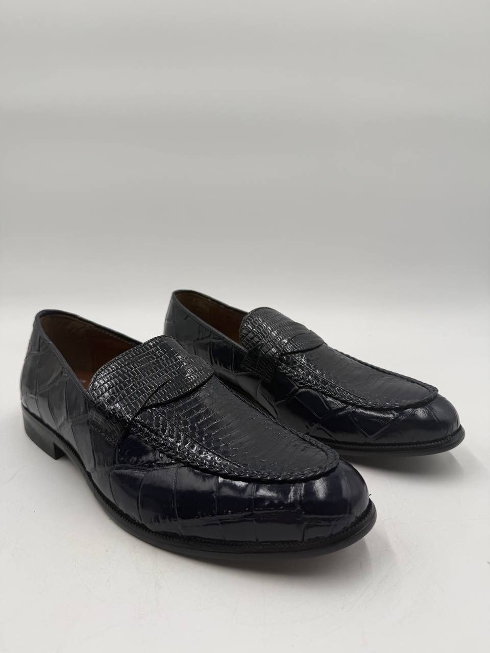 Stacy Adam’s Corsica Loafers In Blue -Genuine Snakeskin - Men’s Dress Shoes 9.5W NIB