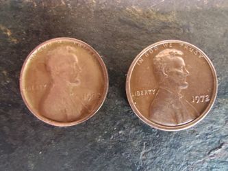 Rear Collectible 1972 Pennies