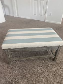 Falrley Upholstered Weathered Ottoman