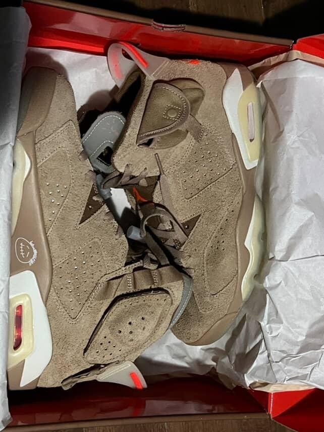 Travis Scott Jordan 6 Khakis (Worn Once) 9M