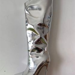 Silver Metallic Boots 