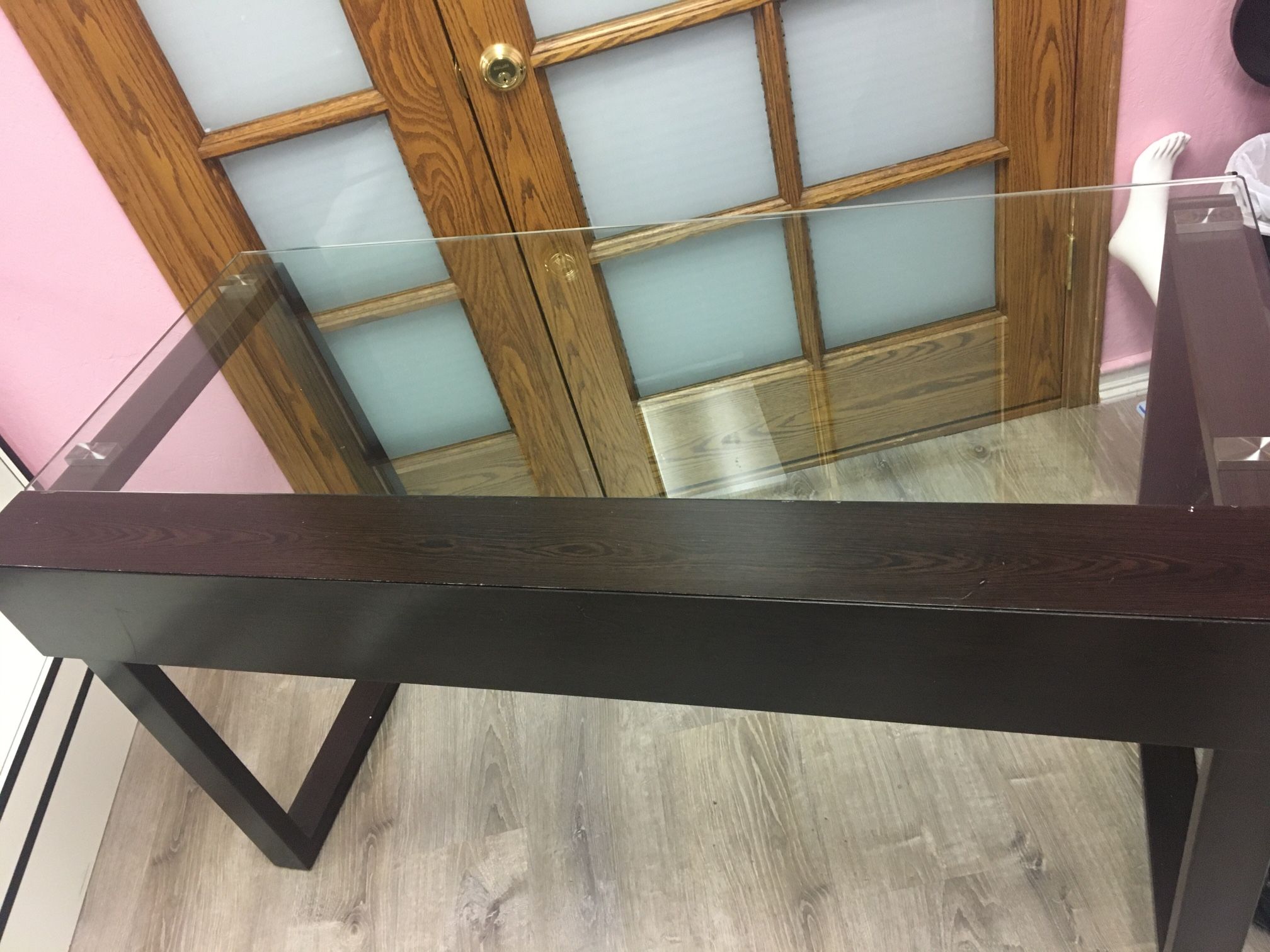 Glass desk